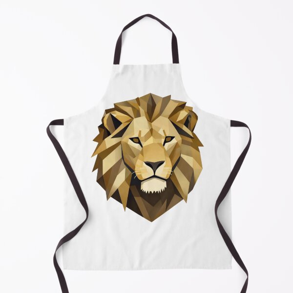 Item preview, Golden Geometric Lion Head Illustration designed and sold by CREATIVO STUDIO.