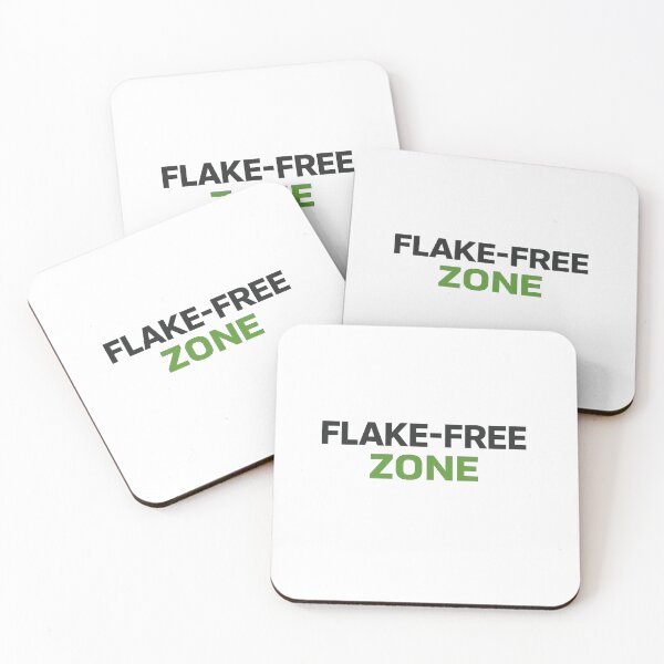 Item preview, Flake-Free Zone Software Testing Typography designed and sold by unscriptedPixel.