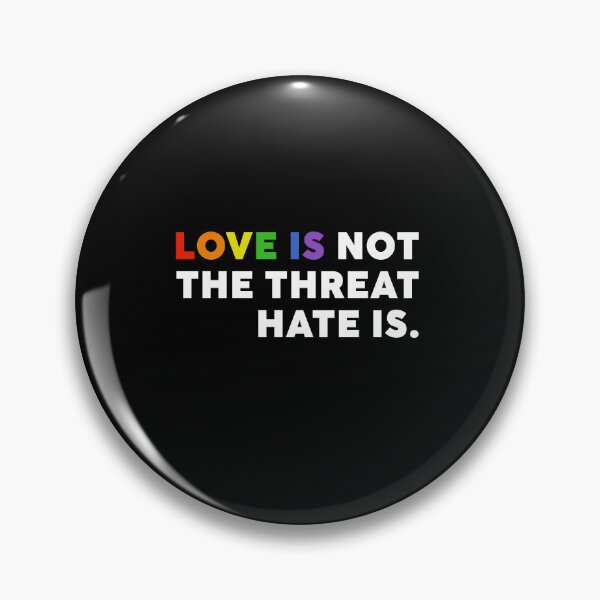 Item preview, Love Is Not The Threat Hate Is , LGBT Pride designed and sold by Qellus-Style.