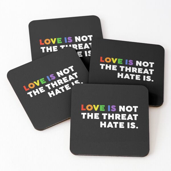Item preview, Love Is Not The Threat Hate Is , LGBT Pride designed and sold by Qellus-Style.