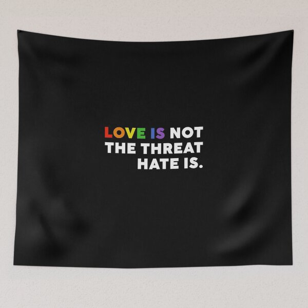 Item preview, Love Is Not The Threat Hate Is , LGBT Pride designed and sold by Qellus-Style.