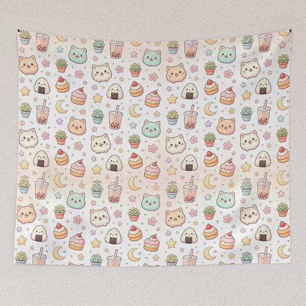 Item preview, Cupcake, cats, sakura and riceballs designed and sold by Helmy Dream.