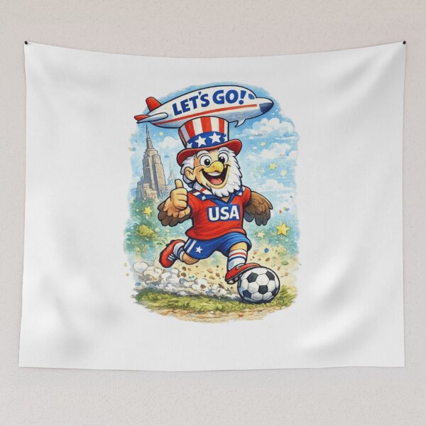 Item preview, USA 2026 Soccer Eagle Mascot designed and sold by syndia2209.
