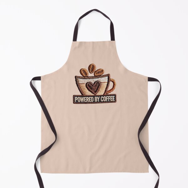 Item preview, Powered By Coffee Embroidery Patch designed and sold by MegaNovaArt.