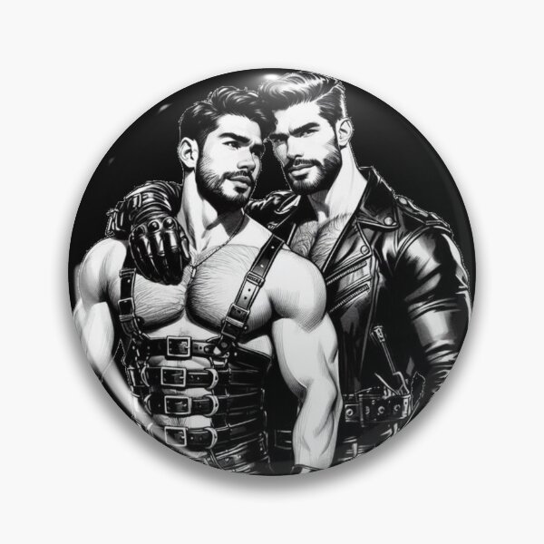 Item preview, Muscle Hunks Leather Bar Gay Pride Graphic Art Design designed and sold by ItsAKinkThing.