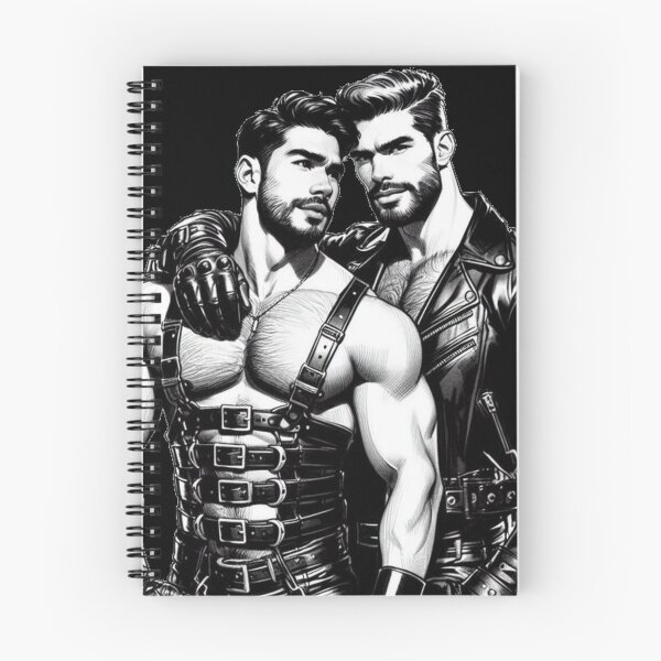 Item preview, Muscle Hunks Leather Bar Gay Pride Graphic Art Design designed and sold by ItsAKinkThing.