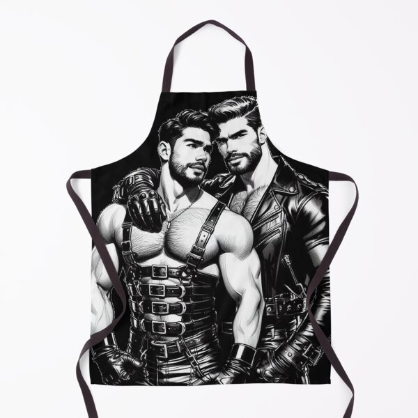 Item preview, Muscle Hunks Leather Bar Gay Pride Graphic Art Design designed and sold by ItsAKinkThing.