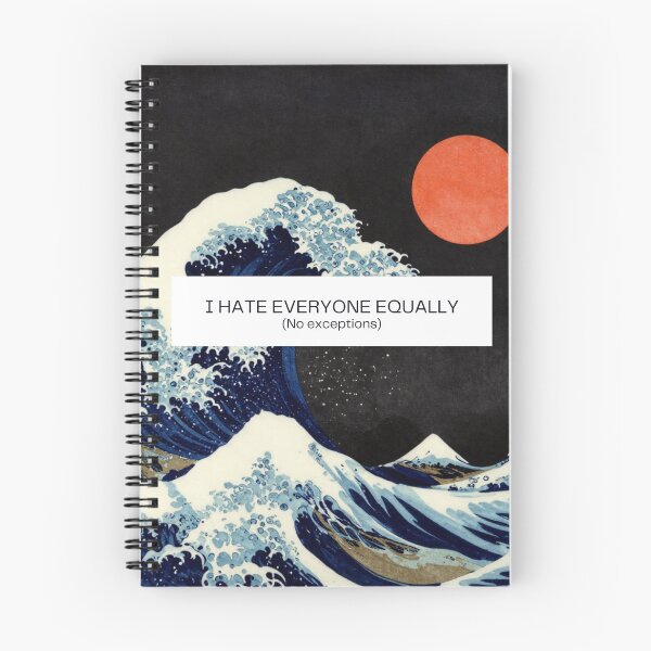 Item preview, Minimalist Japanese Ukiyo e I Hate Everyone Equally Funny designed and sold by Goldenhourtees.