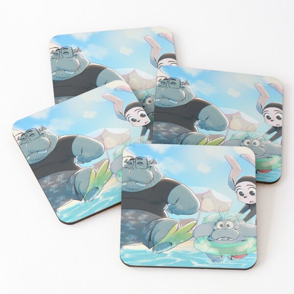 Item preview, Hippo family Summer - Stylized Comic Art designed and sold by Eslam-Aboshady.