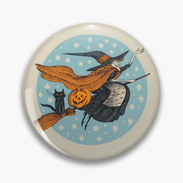 Item preview, Let's Find Out About Halloween- Witch Pin designed and sold by Shawn Mulligan.