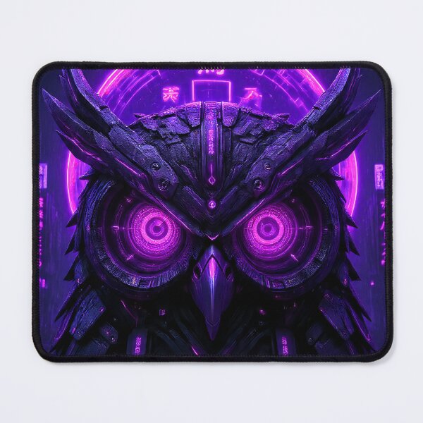 Item preview, Cyber Owl with Purple Neon Eyes designed and sold by Neo Tokio.