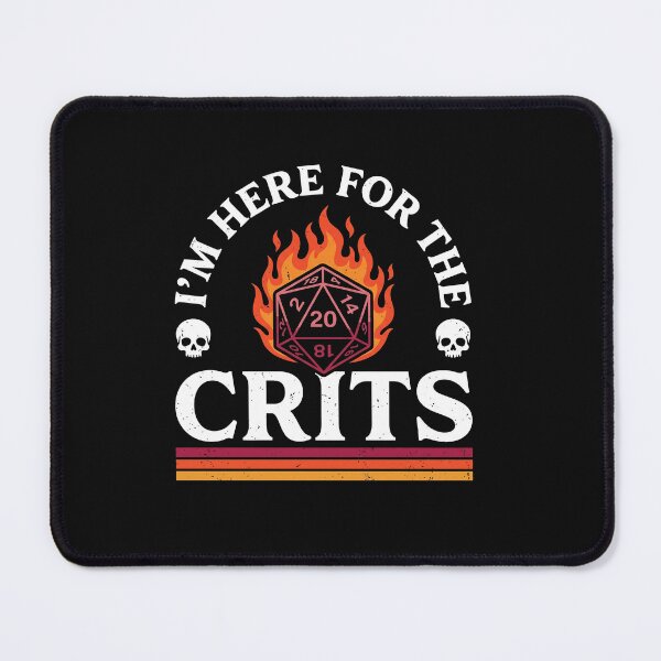 Item preview, I'm Here For The Crits Flaming D20 - Tabletop RPG Gamer designed and sold by AdyKurniawan.