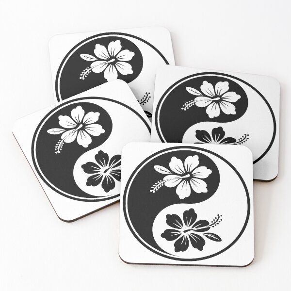 Item preview, Yin Yang with hibiscus Flowers designed and sold by jkrphoto.