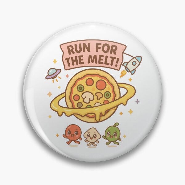 Item preview, Run For The Melt Cute Pizza Planet Kawaii designed and sold by Itjung-Room.