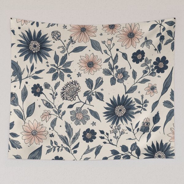 Item preview, Moon Flower Pastel Pattern – Soft Botanical Seamless Design for Fabric & Decor designed and sold by Art70shop.