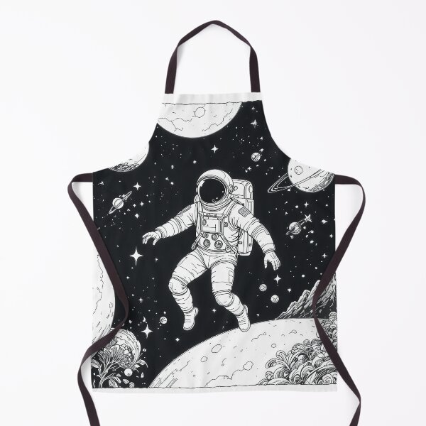 Item preview, Cosmic Astronaut Space Explorer – Celestial Planets & Stars Line Art Design designed and sold by PixPixari.