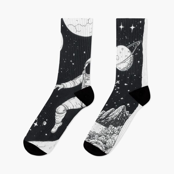 Item preview, Cosmic Astronaut Space Explorer – Celestial Planets & Stars Line Art Design designed and sold by PixPixari.