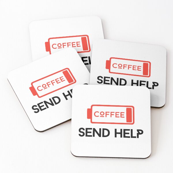 Item preview, Out of Coffee Send Help Funny Quote Coffee Battery  designed and sold by Artycom.