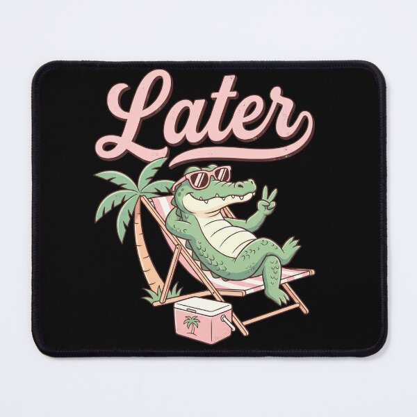 Item preview, Peace Out Alligator Summer Beach Retro Vacation Pun designed and sold by ArcaneArtistry.
