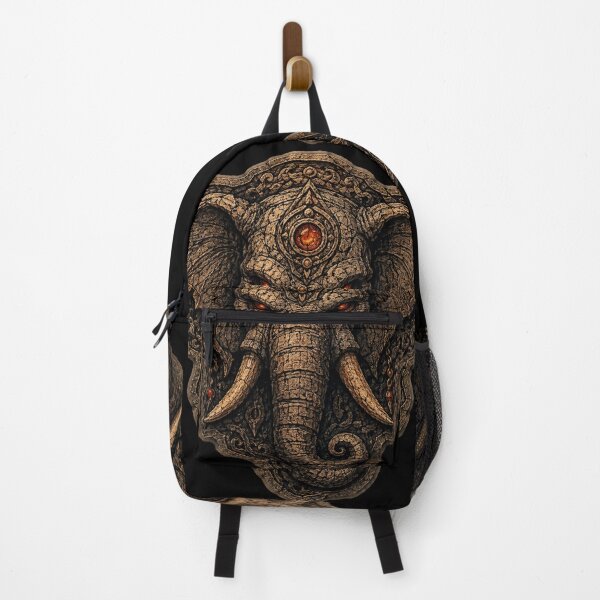 Item preview, Ancient Stone Elephant Guardian | Mystical Tribal Elephant Art designed and sold by Rixben.