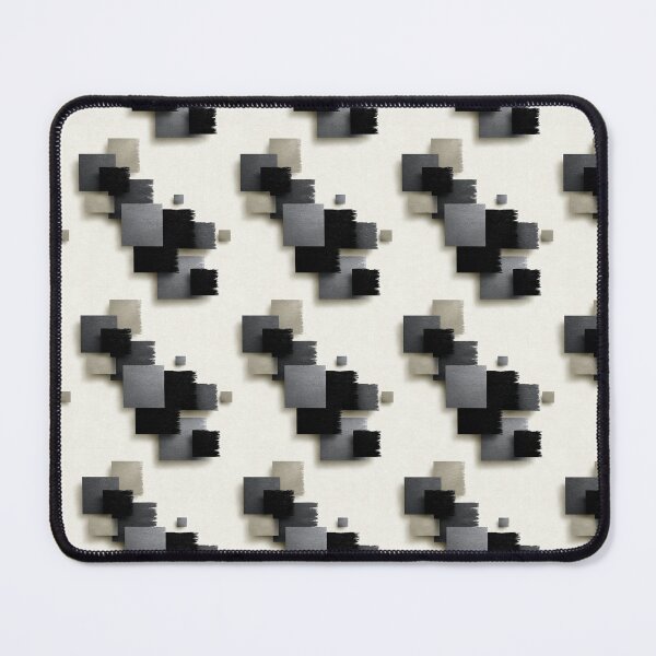 Item preview, Overlapping Grey And Black Brushstroke Square Pattern designed and sold by igraphixart.
