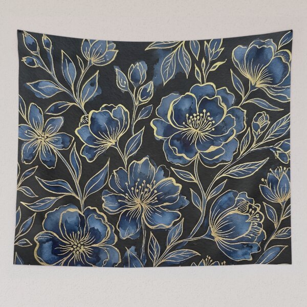 Item preview, Navy Floral  designed and sold by GraphicsClub.