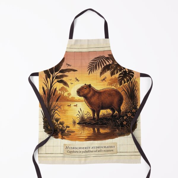 Item preview, Capybara Citrus Illustration designed and sold by CalmCapy Co.
