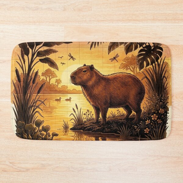 Item preview,  Capybara Citrus Illustration designed and sold by CalmCapy Co.