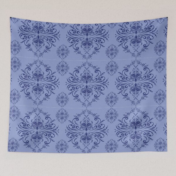 Item preview, Blue Seamless Damask Pattern with Blue Background  designed and sold by LifeTU.