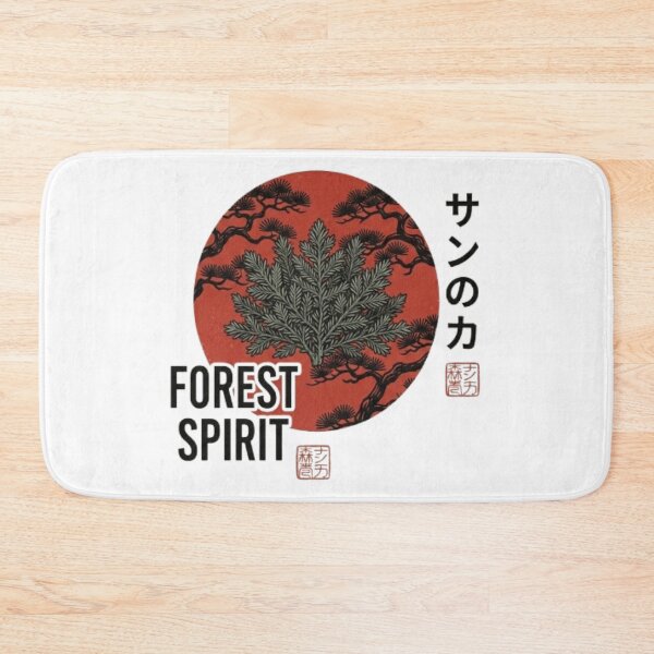 Item preview, Japanese forest spirit in red sun designed and sold by Ahmedsyde.
