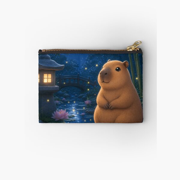 Item preview, Cute Capybara in Magical Night Garden with Full Moon designed and sold by LuisWorks.