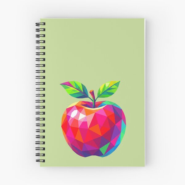 Item preview, Geometric Rainbow Apple Colorful Polygon Fruit Art designed and sold by VintryOff.
