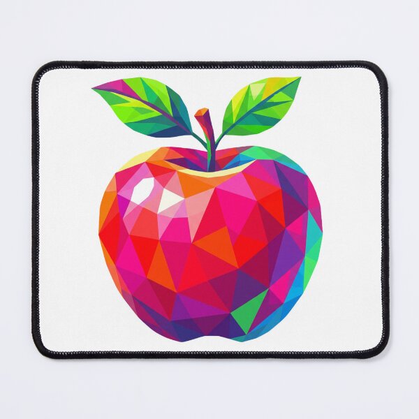 Item preview, Geometric Rainbow Apple Colorful Polygon Fruit Art designed and sold by VintryOff.