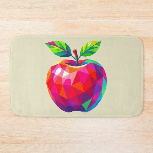 Item preview, Geometric Rainbow Apple Colorful Polygon Fruit Art designed and sold by VintryOff.