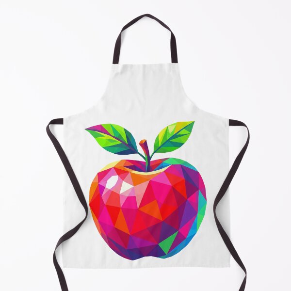 Item preview, Geometric Rainbow Apple Colorful Polygon Fruit Art designed and sold by VintryOff.