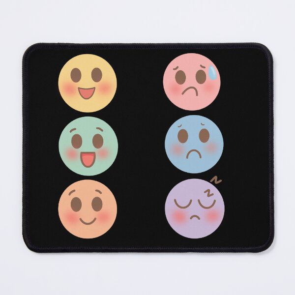 Item preview, ⁠Retro Emoji Face Sticker Collection with Colorful Kawaii Mood Expressions⁠ designed and sold by Teenidesign .