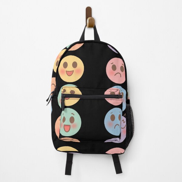 Item preview, Retro Emoji Face Sticker Collection with Colorful Kawaii Mood Expressions designed and sold by Teenidesign .