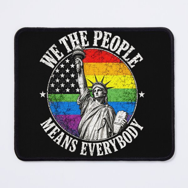 Item preview, We The People Means Everybody Pride Statue Of Liberty Rainbow designed and sold by ArcaneArtistry.