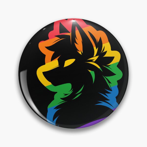 Item preview, Anthro Furry Wolf LGBTQ Pride Silhouette designed and sold by BlueBullBazaar.