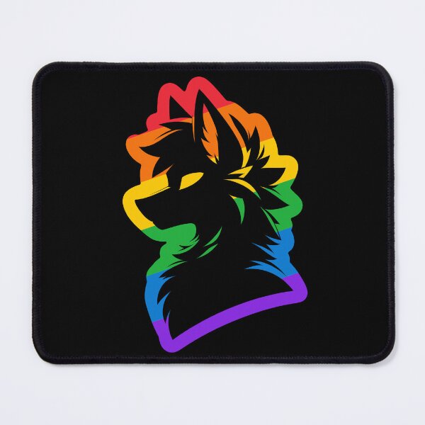 Item preview, Anthro Furry Wolf LGBTQ Pride Silhouette designed and sold by BlueBullBazaar.