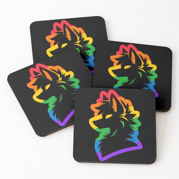 Item preview, Anthro Furry Wolf LGBTQ Pride Silhouette designed and sold by BlueBullBazaar.