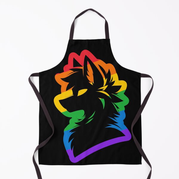 Artikelvorschau, Anthro Furry Wolf LGBTQ Pride Silhouette entworfen und verkauft von BlueBullBazaar.