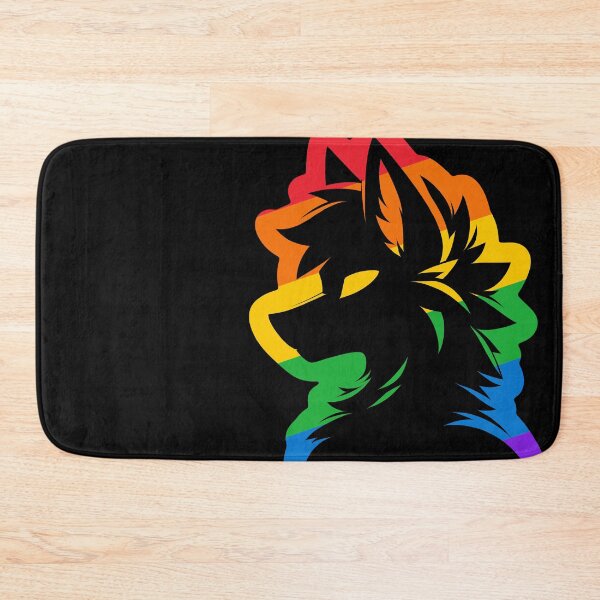 Item preview, Anthro Furry Wolf LGBTQ Pride Silhouette designed and sold by BlueBullBazaar.