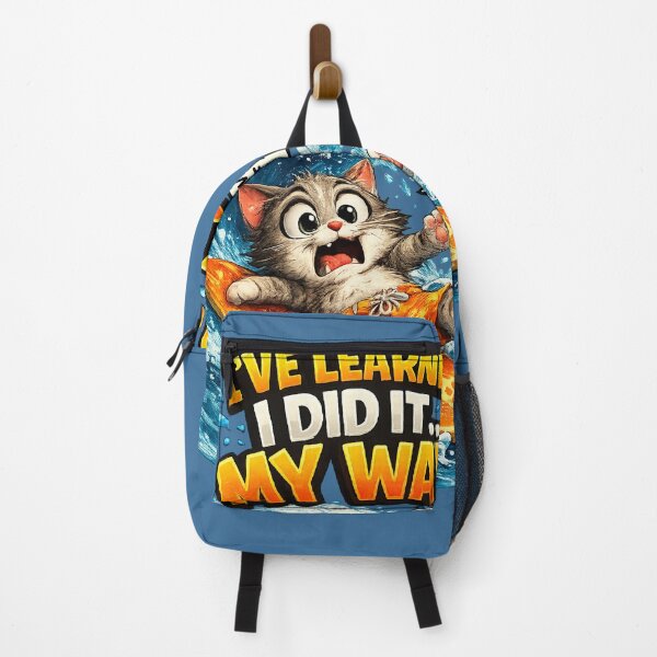 Item preview, I've Learned, I Did It My Way! – Funny Surfing Cat designed and sold by mr.bardook.