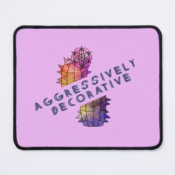 Item preview, Geometric Cactus with Aggressively Decorative Quote designed and sold by GraphicComet.
