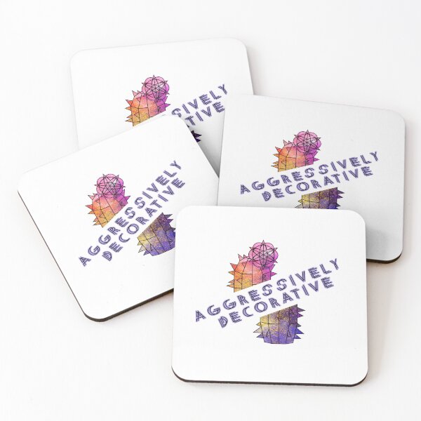 Item preview, Geometric Cactus with Aggressively Decorative Quote designed and sold by GraphicComet.