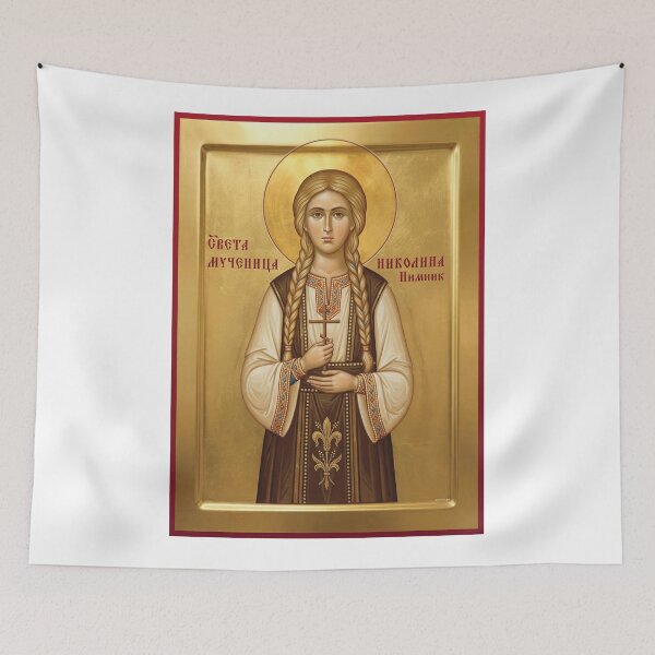 Item preview, Saint Nikolina,Sveta Nikolina, Manastir Nimnik orthodox icon 2 designed and sold by ikonesrb.