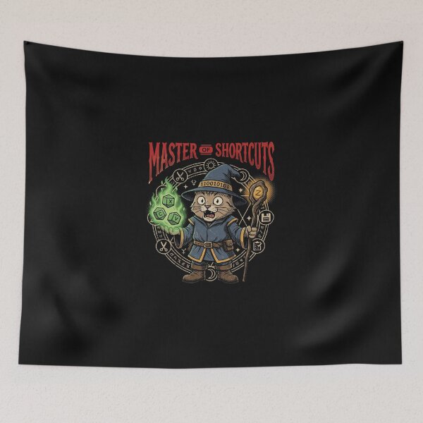 Item preview, Master of Shortcuts Cat Wizard - Funny Programmer RPG Gamer designed and sold by AdyKurniawan.