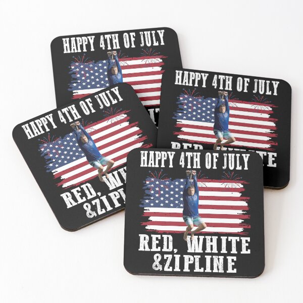 Item preview, Happy 4th of July Red, White & Zip Line| Funny Independence Day Adventure designed and sold by Dela3.