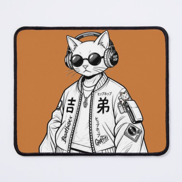 Item preview, Manga Urban Cat Orange designed and sold by Bluebird Crafted Tee.